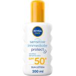 Tyska Ekologiska Solkrämer Sprayer utan parfym från NIVEA för Alla hudtyper SPF 50+ med Aloe vera 200 ml för Damer 