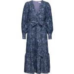 Puffy Sleeve Dress Midilength Maxiklänning Festklänning Blue IVY OAK