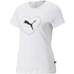 Vita Alla hjärtans dag Tränings t-shirts från Puma i Storlek M i Bomull för Damer 