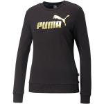 Svarta Tränings hoodies med glitter från Puma Ess på rea i Storlek XS i Bomull för Damer 