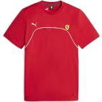 Röda Kortärmade Kortärmade T-shirts från Puma Ferrari på rea i Storlek XL i Jerseytyg för Herrar 