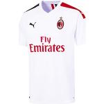 Vita AC Milan Matchtröjor från Puma i Storlek XL med V-ringning för Herrar 