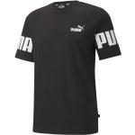 Blockfärgade Svarta Kortärmade Kortärmade T-shirts från Puma på rea i Storlek M i Bomull för Herrar 