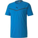 Blåa Kortärmade Tränings t-shirts från Puma på rea i Storlek M i Material som andas i Polyester för Herrar 