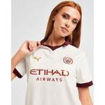 Vita Kortärmade Manchester City Fotbollströjor från Puma i Storlek S med V-ringning för Damer 
