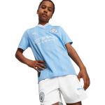 Ljusblåa Manchester City Fotbollströjor för barn från Puma på rea i Jerseytyg 