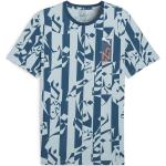 Blåa Kortärmade Festliga Neymar Kortärmade T-shirts från Puma på rea i Storlek S i Bomull för Herrar 