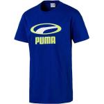Blåa Kortärmade Kortärmade T-shirts från Puma på rea i Storlek S i Bomull för Herrar 