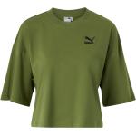 Olivgröna Kortärmade Tränings t-shirts från Puma på rea i Storlek S med Rund ringning för Damer 