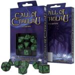 Q-Workshop CTR21 – Call of Cthulhu 7th Edition Dice Set svart & grön