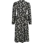 QED London - Rockabilly Halvlång klänning - Daisy Tie Wrap Side Split Midi Dress - XS XL - för Dam - svart/vit