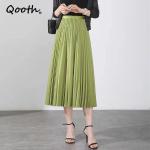 Höst Khaki Plisserade kjolar i Storlek XL i Polyester för Damer 
