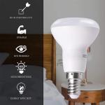 Vita LED-glödlampor E14 i Metall 
