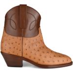 Mörkbruna Ankle-boots från Ralph Lauren Lauren på rea med Mandelformad tå med Klackhöjd 3cm till 5cm i Läder för Damer 