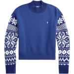 Kungsblåa Sweatshirts från Ralph Lauren Lauren på rea med Rund ringning för Damer 