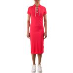 Eleganta Vadlånga Röda Kortärmade V-ringade klänningar från Ralph Lauren Lauren med V-ringning för Damer 
