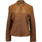 Vintage Hållbara Bruna Quiltade jackor från Ralph Lauren Lauren i Storlek L i Läder för Damer 