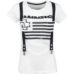 Rammstein T-shirt - Suspender - S XL - för Dam - vit