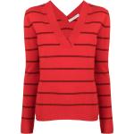 Randiga Röda Kashmir tröjor från Philosophy di Lorenzo Serafini på rea i Storlek L med V-ringning för Damer 