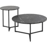 Svarta Glassoffbord från Skånska Möbelhuset med diameter 80cm i Metall 