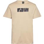 Beige Kortärmade Kortärmade T-shirts från G-Star Raw i Storlek S i Filt 
