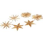 Rayher 46539505 halmstjärnor att hänga upp, 11 cm ø, natur, 20 stycken, 4 sorter, julgransprydnader av sugrör