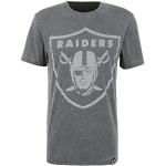 Återställd NFL Oakland Raiders Classic T-Shirt - Träkol - Officiellt licensierad - Vintagestil, Handtryckt, Etiskt anskaffad, flerfärgad, S