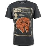 Retro Flerfärgade Star Wars Millennium Falcon T-shirts med tryck i Storlek XL i Bomullsblandning för Herrar 