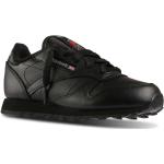 Casual Svarta Skinnsneakers från Reebok Classic Leather på rea Lättvikt i storlek 30,5 i Läder för Pojkar 