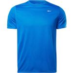 Blåa Kortärmade Tränings t-shirts från Reebok på rea i Storlek S i Material som andas för Herrar 