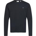 Svarta Långärmade Långärmade T-shirts från Gant Shield i Storlek S 