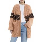 Mörkbruna Oversize tröjor från Replay i Storlek M i Chenilj för Damer 