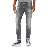 Gråa Slim fit jeans från Replay Anbass med W33 i Storlek M för Herrar 