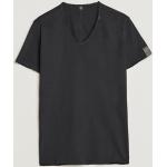 Svarta Kortärmade Kortärmade T-shirts från Replay i Storlek XL med V-ringning i Bomull för Herrar 