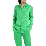 Gröna Långärmade Långärmade blusar från Replay på rea i Storlek XL i Satin för Damer 