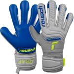 Reusch Attrakt Grip Evolution Finger Support Junior Målvakt Grey/Yellow/Blue Grey/yellow/blå