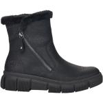 Casual Svarta Ankle-boots från Rieker på rea i Syntet för Damer 