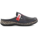 Blåa Slip in-sandaler från Rieker på rea med Klackhöjd till 3cm i Läder för Damer 