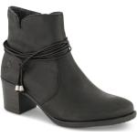 Svarta Ankle-boots från Rieker på rea med Dragkedja med Klackhöjd 5cm till 7cm i Konstläder för Damer 