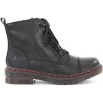 Svarta Ankle-boots från Rieker på rea med Snörning med Klackhöjd 3cm till 5cm i Läder för Damer 