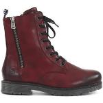 Röda Ankle-boots från Rieker Remonte på rea med Snörning i Läder för Damer 