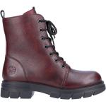 Röda Ankle-boots från Rieker på rea med Snörning i Syntet för Damer 