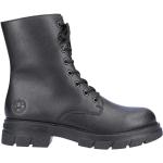 Casual Svarta Ankle-boots från Rieker på rea med Snörning i Läder för Damer 