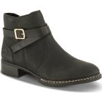 Svarta Ankle-boots från Rieker med Klackhöjd till 3cm i Syntet för Damer 