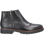 Casual Svarta Ankle-boots i Läder för Herrar 