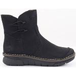 Svarta Ankle-boots från Rieker på Black Friday rea Vattenavvisande med Klackhöjd 3cm till 5cm i Syntet för Damer 