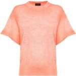 Rosa Kortärmade Kortärmade T-shirts med volang från Roberto Collina för Damer 