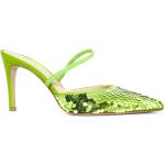 Gröna Slip in-sandaler med paljetter i Läder för Damer 