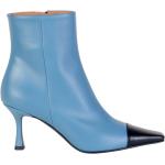 Blåa Ankle-boots från Roberto Festa på rea med spetsig tå i Kalvskinn för Damer 