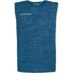 Rockiga Blåa Ärmlösa Tränings t-shirts i Storlek XXL i Material som andas i Jerseytyg för Herrar 